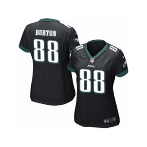 Women's Nike Philadelphia Eagles #88 Trey Burton Game Black Alternate NFL Jersey