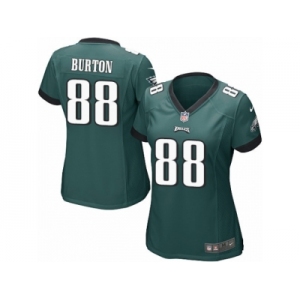 Women's Nike Philadelphia Eagles #88 Trey Burton Game Midnight Green Team Color NFL Jersey