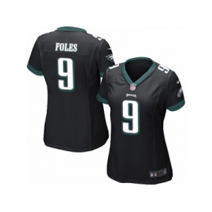 Women's Nike Philadelphia Eagles #9 Nick Foles Limited Black Alternate NFL Jersey