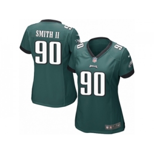 Women's Nike Philadelphia Eagles #90 Marcus Smith II Game Midnight Green Team Color NFL Jersey