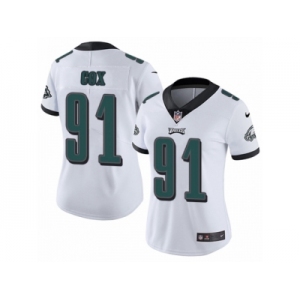 Women's Nike Philadelphia Eagles #91 Fletcher Cox Vapor Untouchable Limited White NFL Jerse