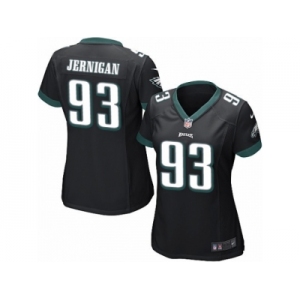 Women's Nike Philadelphia Eagles #93 Timmy Jernigan Limited Black Alternate NFL Jersey