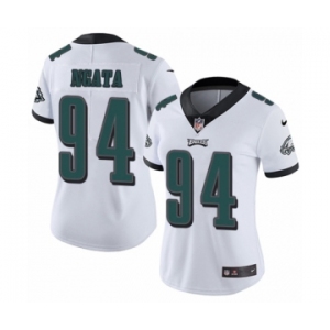 Women's Nike Philadelphia Eagles #94 Haloti Ngata White Vapor Untouchable Limited Player NFL Jersey