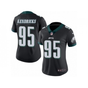 Women's Nike Philadelphia Eagles #95 Mychal Kendricks Limited Black Rush NFL Jersey