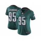 Women's Nike Philadelphia Eagles #95 Mychal Kendricks Vapor Untouchable Limited Midnight Green Team Color NFL Jersey