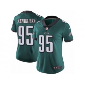 Women's Nike Philadelphia Eagles #95 Mychal Kendricks Vapor Untouchable Limited Midnight Green Team Color NFL Jersey