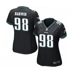 Women's Nike Philadelphia Eagles #98 Connor Barwin Game Black Alternate NFL Jersey