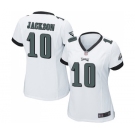 Women's Philadelphia Eagles #10 DeSean Jackson Game White Football Jersey