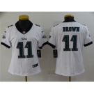 Women's Philadelphia Eagles #11 A. J. Brown White Vapor Stitched Football Jerse