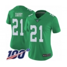 Women's Philadelphia Eagles #21 Ronald Darby Limited Green Rush Vapor Untouchable 100th Season Football Jersey