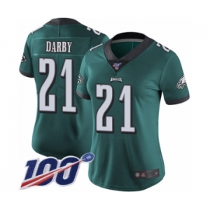 Women's Philadelphia Eagles #21 Ronald Darby Midnight Green Team Color Vapor Untouchable Limited Player 100th Season Football Jersey