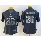 Women's Philadelphia Eagles #26 Saquon Barkley Black Fashion Vapor Untouchable Limited Football Stitched Jersey