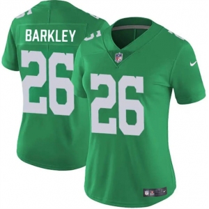 Women's Philadelphia Eagles #26 Saquon Barkley Kelly Green Vapor Untouchable Limited Football Stitched Jersey