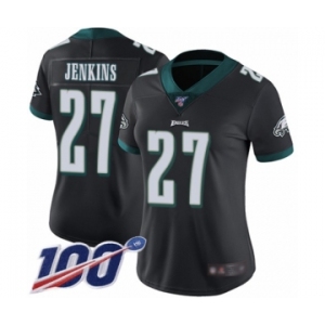 Women's Philadelphia Eagles #27 Malcolm Jenkins Black Alternate Vapor Untouchable Limited Player 100th Season Football Jersey