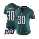 Women's Philadelphia Eagles #30 Corey Clement Midnight Green Team Color Vapor Untouchable Limited Player 100th Season Football Jersey