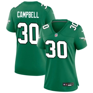 Womens Philadelphia Eagles #30 Jihaad Campbell Nike Kelly Green Retro Limited Jersey.webp