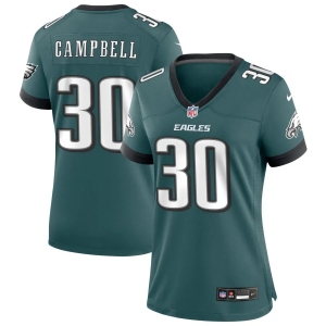 Womens Philadelphia Eagles #30 Jihaad Campbell Nike Midnight Green Limited Jersey.webp