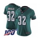 Women's Philadelphia Eagles #32 Rasul Douglas Midnight Green Team Color Vapor Untouchable Limited Player 100th Season Football Jersey