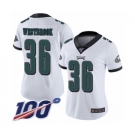 Women's Philadelphia Eagles #36 Brian Westbrook White Vapor Untouchable Limited Player 100th Season Football Jersey