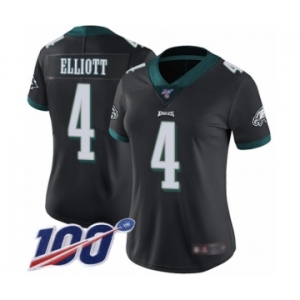 Women's Philadelphia Eagles #4 Jake Elliott Black Alternate Vapor Untouchable Limited Player 100th Season Football Jersey