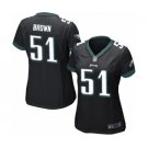 Women's Philadelphia Eagles #51 Zach Brown Game Black Alternate Football Jersey