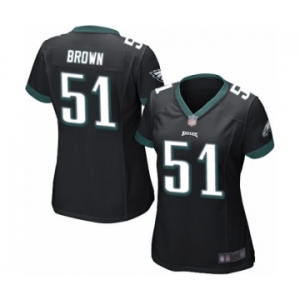 Women's Philadelphia Eagles #51 Zach Brown Game Black Alternate Football Jersey