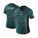 Women's Philadelphia Eagles #51 Zach Brown Limited Green Rush Drift Fashion Football Jersey