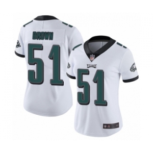 Women's Philadelphia Eagles #51 Zach Brown White Vapor Untouchable Limited Player Football Jersey