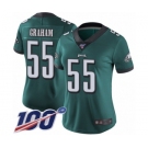 Women's Philadelphia Eagles #55 Brandon Graham Midnight Green Team Color Vapor Untouchable Limited Player 100th Season Football Jersey