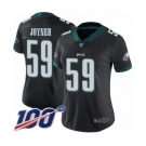 Women's Philadelphia Eagles #59 Seth Joyner Black Alternate Vapor Untouchable Limited Player 100th Season Football Jersey