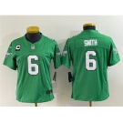 Women's Philadelphia Eagles #6 DeVonta Smith Green 2023 F.U.S.E. With C Patch Stitched Football Jersey(Run Small)