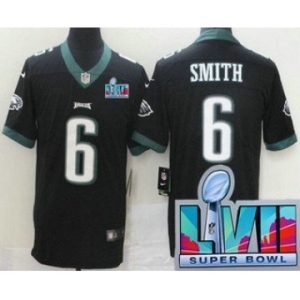 Women's Philadelphia Eagles #6 DeVonta Smith Limited Black Super Bowl LVII Vapor Jersey