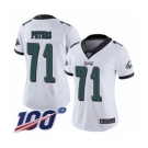 Women's Philadelphia Eagles #71 Jason Peters White Vapor Untouchable Limited Player 100th Season Football Jersey