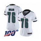 Women's Philadelphia Eagles #76 Shareef Miller White Vapor Untouchable Limited Player 100th Season Football Jersey