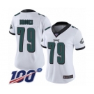 Women's Philadelphia Eagles #79 Brandon Brooks White Vapor Untouchable Limited Player 100th Season Football Jersey