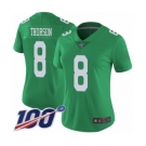 Women's Philadelphia Eagles #8 Clayton Thorson Limited Green Rush Vapor Untouchable 100th Season Football Jersey