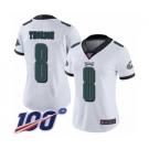 Women's Philadelphia Eagles #8 Clayton Thorson White Vapor Untouchable Limited Player 100th Season Football Jersey