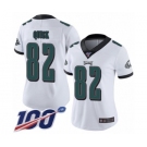 Women's Philadelphia Eagles #82 Mike Quick White Vapor Untouchable Limited Player 100th Season Football Jersey