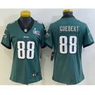 Women's Philadelphia Eagles #88 Dallas Goedert Limited Green Super Bowl LVII Vapor Jersey