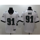 Women's Philadelphia Eagles #91 Fletcher Cox White Stitched Football Jersey