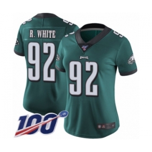 Women's Philadelphia Eagles #92 Reggie White Midnight Green Team Color Vapor Untouchable Limited Player 100th Season Football Jersey