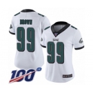 Women's Philadelphia Eagles #99 Jerome Brown White Vapor Untouchable Limited Player 100th Season Football Jersey