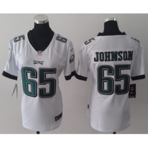 nike women nfl jerseys philadelphia eagles #65 johnson white[nike]