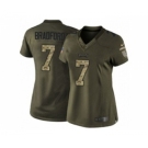 nike women nfl jerseys philadelphia eagles #7 bradford army green[nike Limited Salute To Service][bradford]