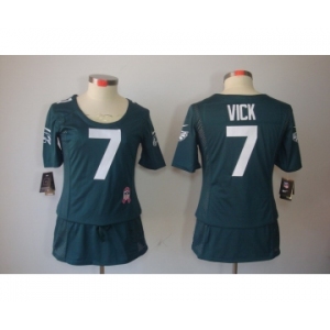 nike women nfl jerseys philadelphia eagles #7 vick green[breast cancer awareness]