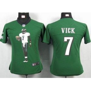 nike women nfl jerseys philadelphia eagles #7 vick green[portrait fashion]