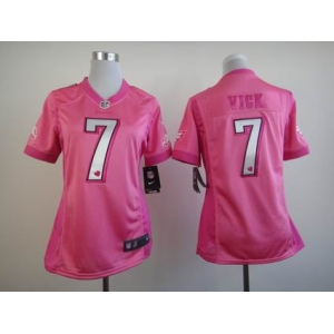 nike women nfl jerseys philadelphia eagles #7 vick pink[nike love's]