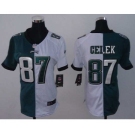 nike women nfl jerseys philadelphia eagles #87 celek white-green[nike split]