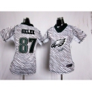 nike women nfl jerseys philadelphia eagles #87 celek[fem fan zebra]