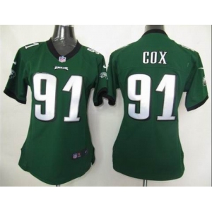 nike women nfl jerseys philadelphia eagles #91 cox green[nike]